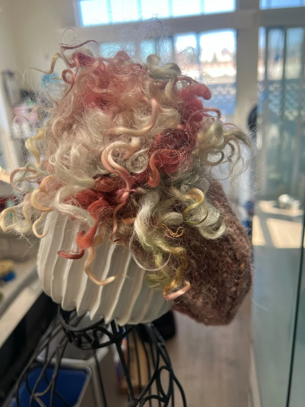 Artisan Hand-Spun Wool/Alpaca 3-Pc Set - Slouchy Beret, Scarf & Brooch